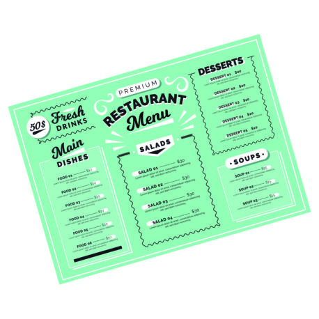 menu triptico